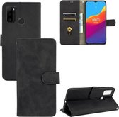 Voor Ulefone Note 10 Effen Kleur Huidgevoel Magnetische Gesp Horizontale Flip Kalf Textuur PU Lederen Case met Houder & Kaartsleuven & Portemonnee (Zwart)