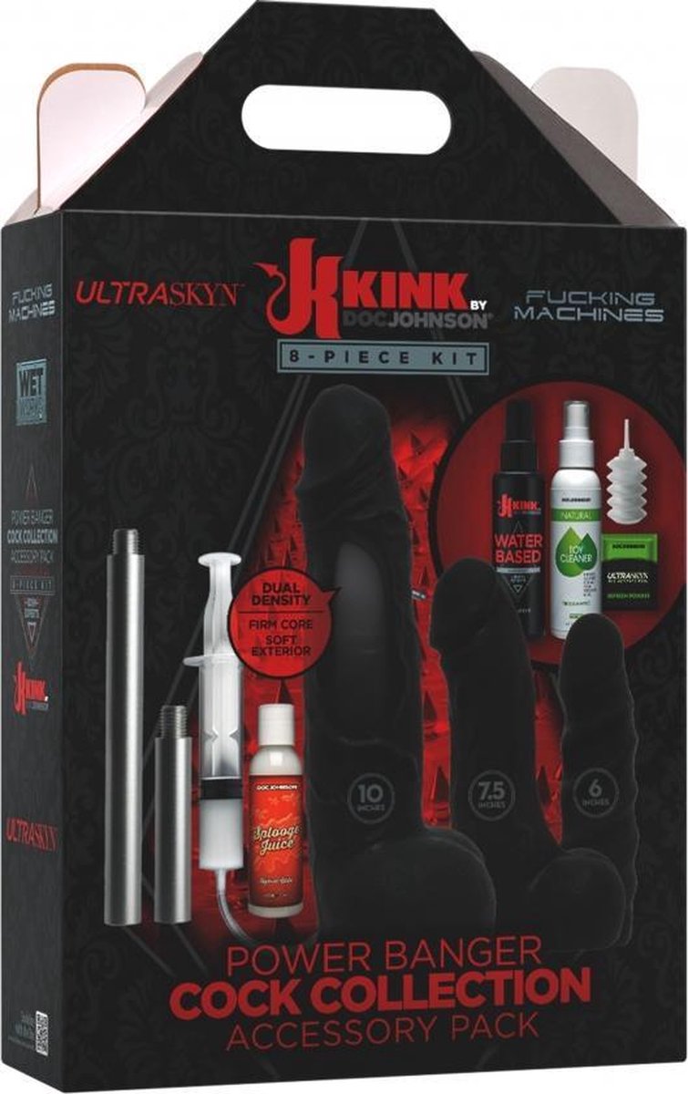 Goedkoopste Doc Johnson - Kink - Power Banger Cock Collector - Black