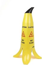 Pas op glad, banana cone, geel 600 mm