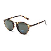 Visionmania Zonnebrillen Dames Rond - UV 400 - Zwarte lenzen - Bruin frame