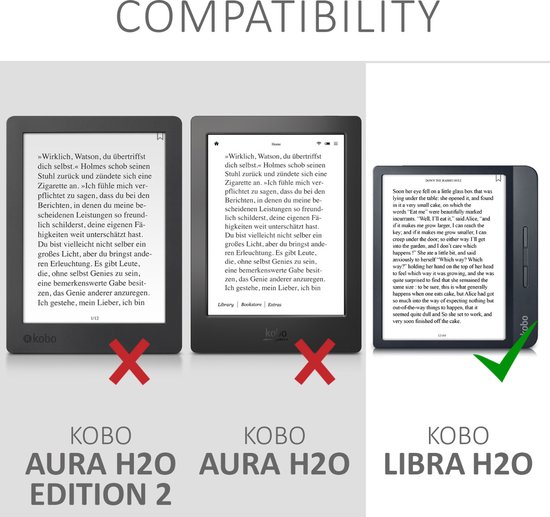 kwmobile e-reader hoesje geschikt voor Kobo Libra H2O hoes - E reader flip case met magnetische sluiting - Ereader cover - Travel Wereldkaart design in zwart / meerkleurig van Merkloos — afbeelding 3