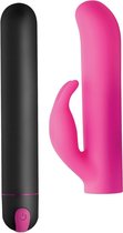 XL Bullet & Rabbit Silicone Sleeve - Pink