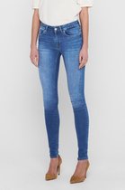 Only ONLBLUSH LIFE MID SKINNY  REA12187 NOOS Medium Blue Denim Dames Jeans - Maat L X L34