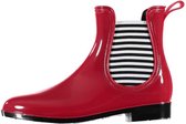 Xq Footwear Regenlaarzen Chelsea Dames Rubber Rood/zwart Maat 41