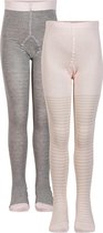 Minymo Leggings Meisjes Katoen Beige/grijs 2 Stuks Mt 80-86