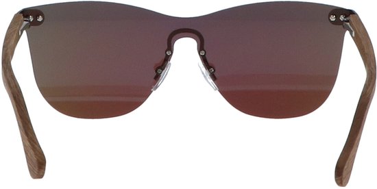 5one® Cyprus Flat Blue - Zonnebril met Houten poten - Spiegellens van 5one® — afbeelding 2