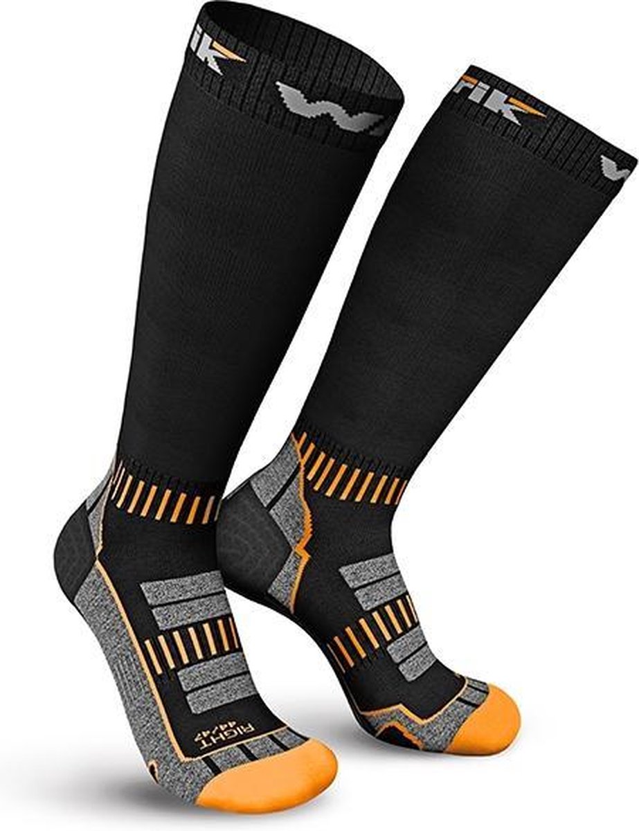 Worik - 4-Pack - Thermo Kniekousen - Knelvrij Voetbed - Heren / Dames - assorti - 36-39 - ESSK