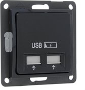 Q-Link S2 contactdoos – inbouw – 2 x USB – 5V – antraciet