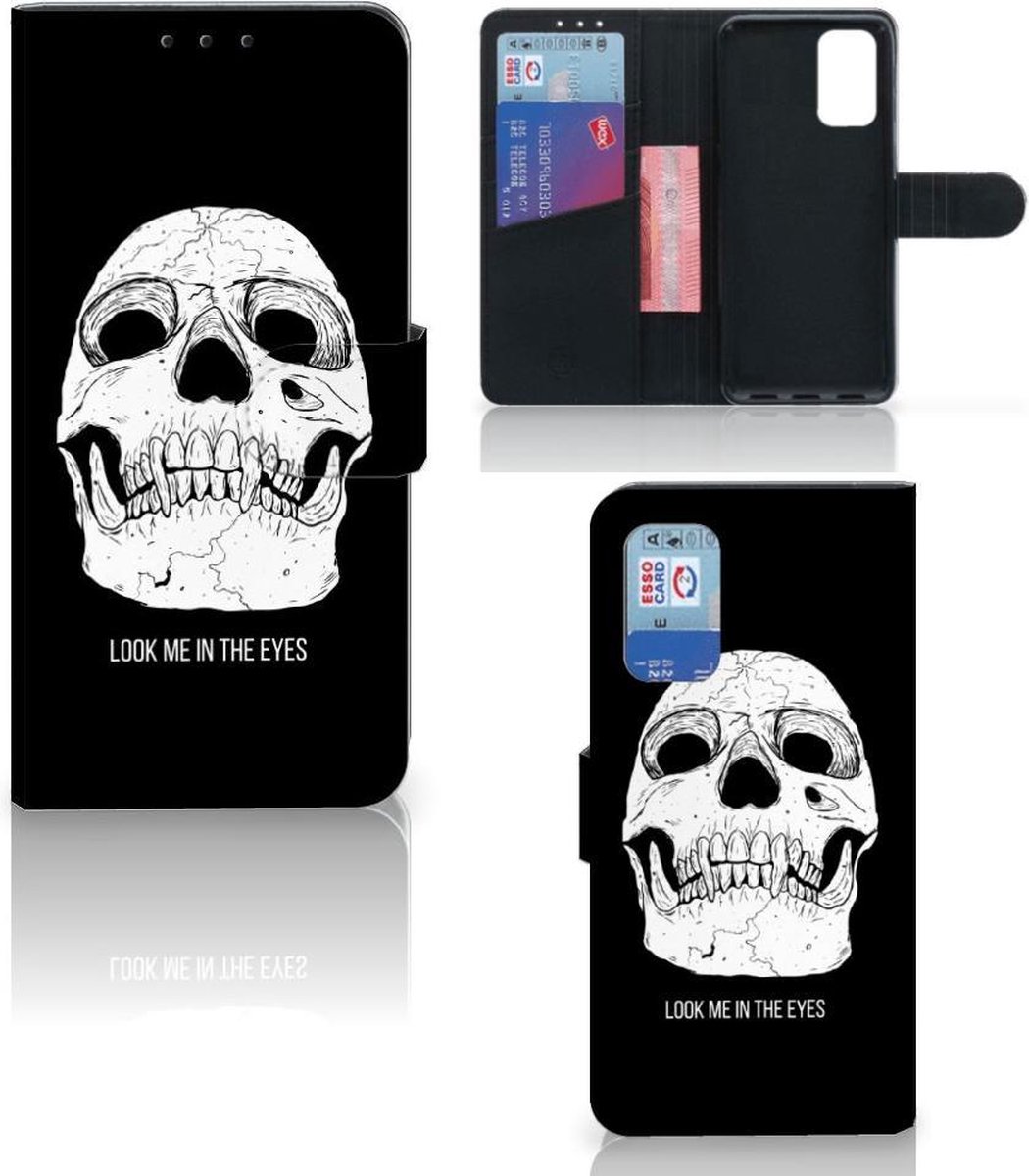 Book Case voor Telefoonhoesje met Naam Samsung Galaxy A32 4G Skull Eyes