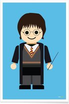 JUNIQE - Poster Harry Potter Toy -13x18 /Blauw & Zwart