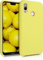 kwmobile telefoonhoesje voor Huawei P20 Lite - Hoesje met siliconen coating - Smartphone case in pastelgeel