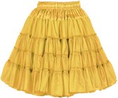 Luxe Petticoat - Geel - 2 Laags - Carnavalskleding - One Size - Volwassen Maat