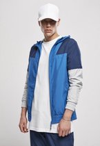 Urban Classics Trainings jacket -3XL- Zip Away Blauw/Grijs
