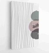 Earth tones Hand drawn organic shape art design for wall framed prints, canvas prints, poster, home decor, cover, wallpaper 1 - Moderne schilderijen – Vertical – 1888032559 - 80*60