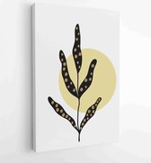 Botanical and gold abstract wall arts vector collection. 2 - Moderne schilderijen – Vertical – 1876883197 - 80*60 Vertical