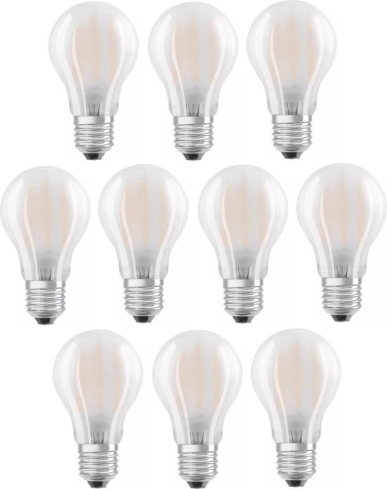 10 pièces Lampe LED à filament Osram E27 1.5W 2700K Matt non dimmable