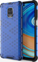 Xiaomi Redmi Note 9 Pro Hoesje - Mobigear - Honeycomb Serie - Hard Kunststof Backcover - Blauw - Hoesje Geschikt Voor Xiaomi Redmi Note 9 Pro