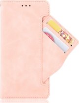 Mobigear Slide Wallet - Telefoonhoesje geschikt voor Samsung Galaxy Note 20 Ultra Hoesje Bookcase Portemonnee - Roze