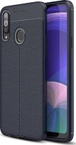 Samsung Galaxy A20s Hoesje - Mobigear - Luxury Serie - TPU Backcover - Blauw - Hoesje Geschikt Voor Samsung Galaxy A20s