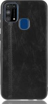 Mobigear Hoesje geschikt voor Samsung Galaxy M31 Telefoonhoesje | Mobigear Stitch Backcover | Galaxy M31 Case | Back Cover - Zwart