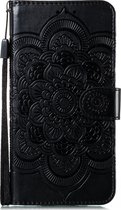 LG K50s Hoesje - Mobigear - Mandala Serie - Kunstlederen Bookcase - Zwart - Hoesje Geschikt Voor LG K50s