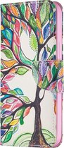 Apple iPhone 12 Pro Max Hoesje - Mobigear - Design Serie - Kunstlederen Bookcase - Tree - Hoesje Geschikt Voor Apple iPhone 12 Pro Max