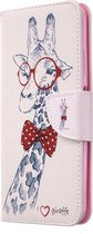 Huawei P40 Lite Hoesje - Mobigear - Design Serie - Kunstlederen Bookcase - Giraffe - Hoesje Geschikt Voor Huawei P40 Lite