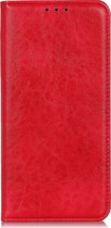 LG K50s Hoesje - Mobigear - Cowboy Serie - Kunstlederen Bookcase - Rood - Hoesje Geschikt Voor LG K50s