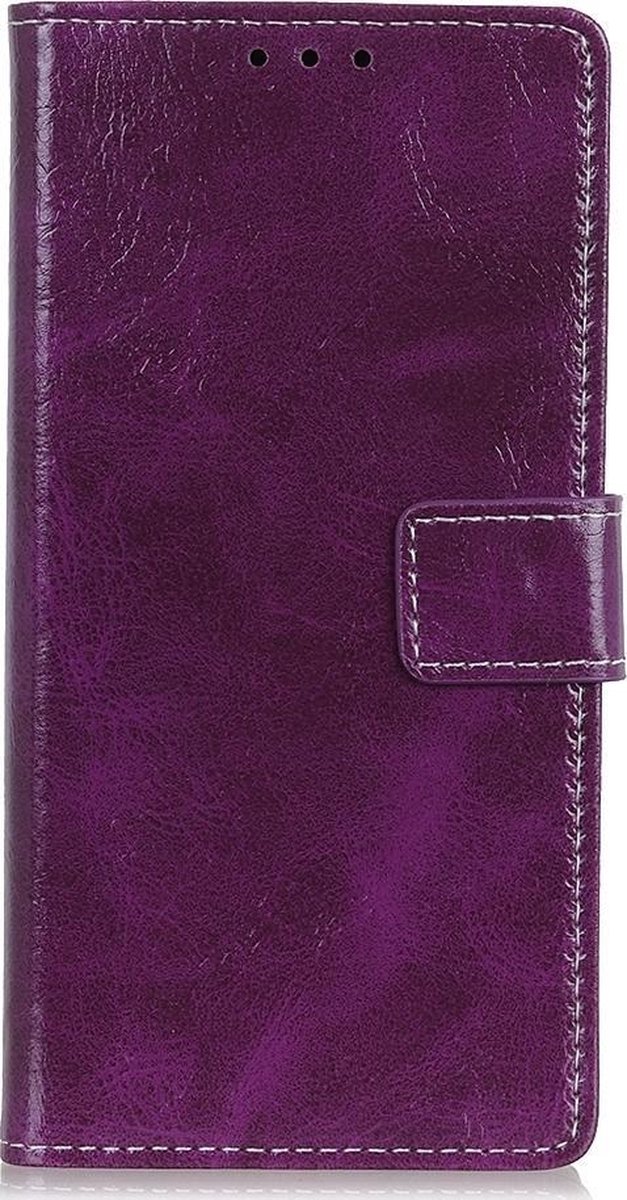 Mobigear Telefoonhoesje geschikt voor Nokia 2.2 Hoesje | Mobigear Basic Bookcase Portemonnee | Pasjeshouder voor 3 Pasjes | Telefoonhoesje voor Pinpas / OV Kaart / Rijbewijs - Paars