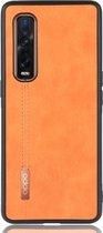 Mobigear Stitch Telefoonhoesje geschikt voor OPPO Find X2 Pro Hoesje Backcover - Oranje