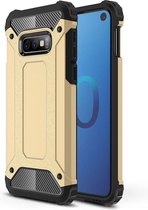 Samsung Galaxy S10e Hoesje - Mobigear - Outdoor Serie - Hard Kunststof Backcover - Goud - Hoesje Geschikt Voor Samsung Galaxy S10e