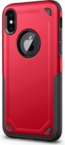 Apple iPhone XR Hoesje - Mobigear - Armor Serie - Hard Kunststof Backcover - Rood - Hoesje Geschikt Voor Apple iPhone XR