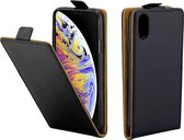 Apple iPhone XS Max Hoesje - Mobigear - Business Serie - Kunstlederen Flipcase - Zwart - Hoesje Geschikt Voor Apple iPhone XS Max