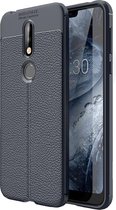 Mobigear Luxury TPU Backcover Hoesje - Geschikt voor Nokia 7.1 - Marineblauw