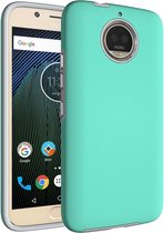 Motorola Moto G6 Plus Hoesje - Mobigear - Antislip Serie - Hard Kunststof Backcover - Turquoise - Hoesje Geschikt Voor Motorola Moto G6 Plus
