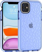 Apple iPhone 11 Hoesje - Mobigear - Diamond Serie - Hard Kunststof Backcover - Blauw - Hoesje Geschikt Voor Apple iPhone 11