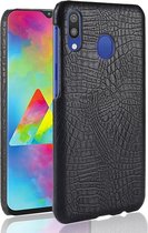 Samsung Galaxy A40 Hoesje - Mobigear - Croco Serie - Hard Kunststof Backcover - Zwart - Hoesje Geschikt Voor Samsung Galaxy A40