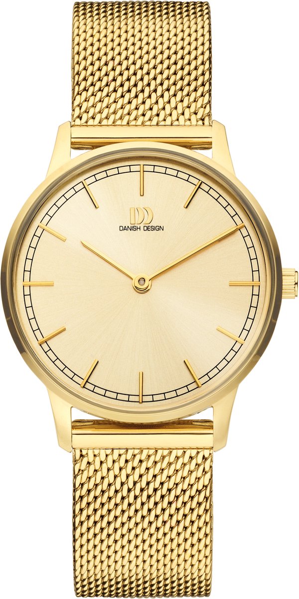 Danish Design Steel horloge - Goudkleurig