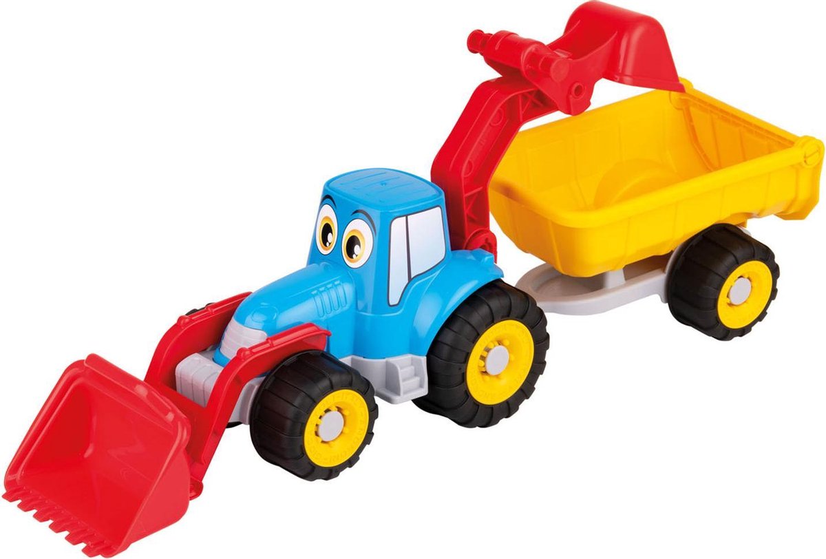 Simba Tractor met Aanhanger en Voorlader