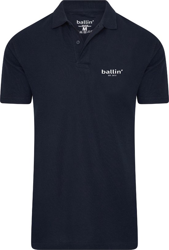 Ballin Est. 2013 - Heren Polo SS Basic Polo - Blauw - Maat 3XL