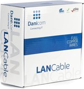 DANICOM CAT6 UTP 100 meter internetkabel op rol stug - LSZH (Eca) - netwerkkabel