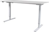 Zit Sta Bureau - Elektrisch 140x80 krijtwit - wit frame