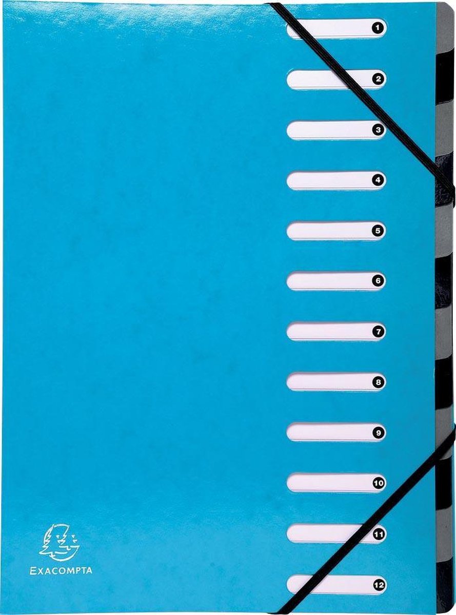 Exacompta IDERAMA® Harmonika Sorteermap - 12 indelingen - Lichtblauw - 53927E