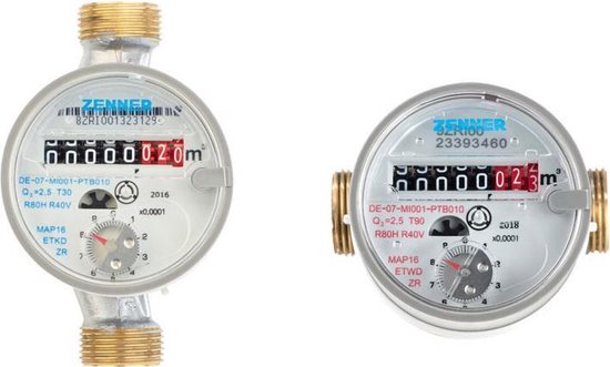 Koudwatermeter, 15 mm 1/2 Inch Waterdoorstroommeter Met