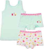 Kinderondergoed Funderwear - Set Ice Cream - Groen - Maat 122 - Meisjes