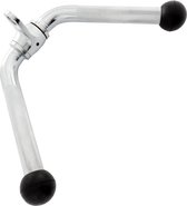 ScSPORTS® Triceps bar - v-bar - Met draaipunt - Rubberen uiteinden - Voor lat pulley of krachtstation - Lat pulldown