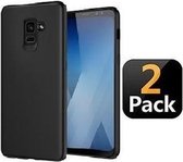 Telefoonhoesje - Back Cover - Geschikt Voor Samsung Galaxy A8 (2018) - Zwart