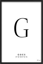 Poster Letter G Goes A2 - 42 x 59,4 cm (Exclusief Lijst)