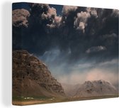 Nuage de cendres d'un volcan en Islande 40x30 cm - petit - Tirage photo sur toile (Décoration murale salon / chambre)