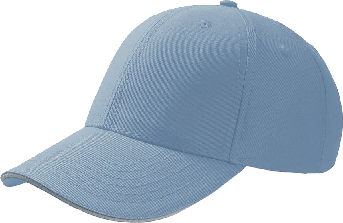 Atlantis Sport Sandwich 6 Panel Baseball Cap (Pakket van 2) (Lichtblauw)